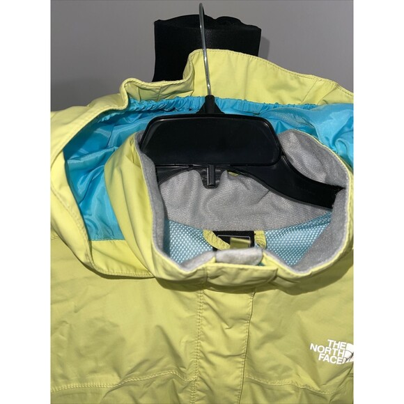 The North Face Girl's HyVent Yellow Waterproof Raincoat Hooded Jacket XL (18) - Picture 4 of 10